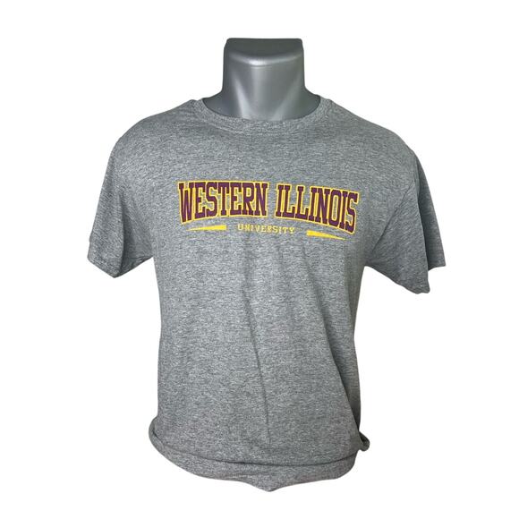 Western Illinois University Leathernecks WIU Unisex Gray T-Shirt Size Medium - Picture 1 of 7